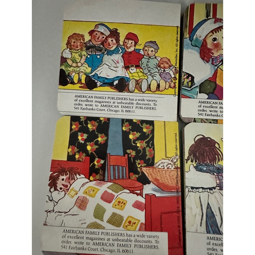 Vintage 1984 Raggedy Ann and Andy Board Books Set of 5 Chatham River Press - Picture 6 of 11